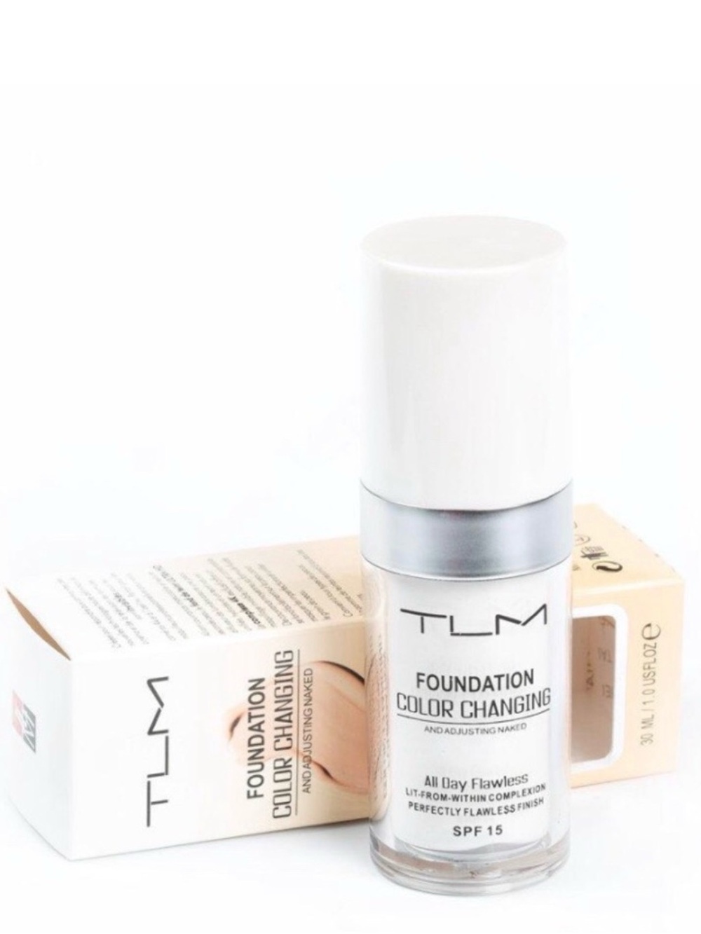 TLM Color Changing Foundation SPF 15 30ML NEW in Box All Day Flawless Finish